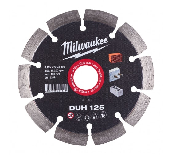 Диск алмазный DUH 125 мм MILWAUKEE 4932479464