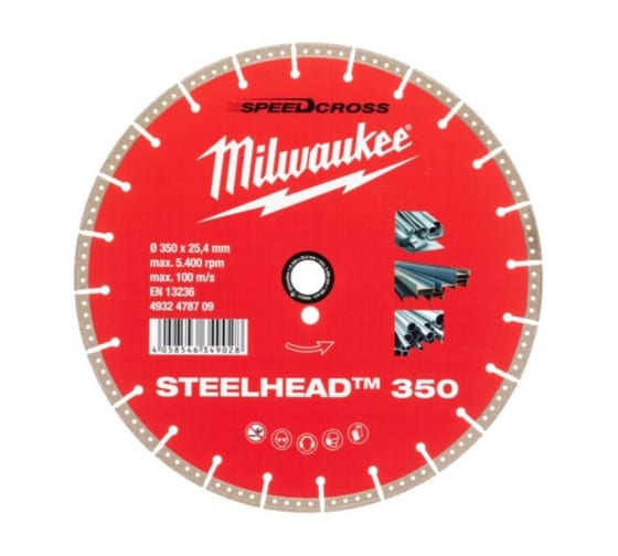 Диск алмазный STEELHEAD 350 мм MILWAUKEE 4932478709