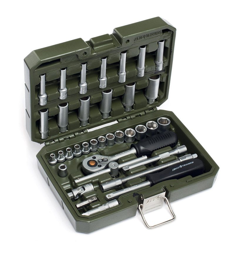 Набор головок и принадлежностей 1/4", 35 предметов