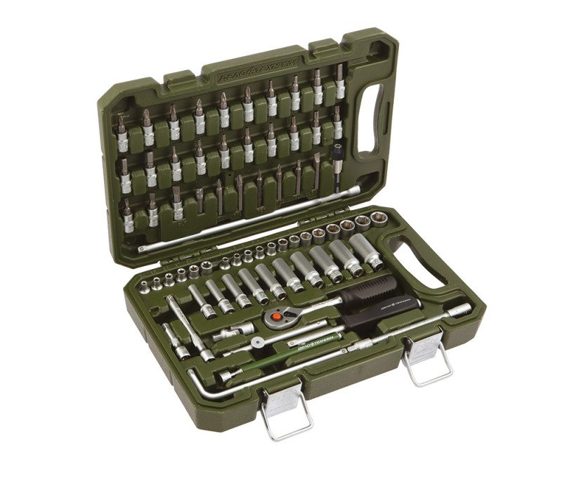 Набор головок и принадлежностей 1/4", 70 предм