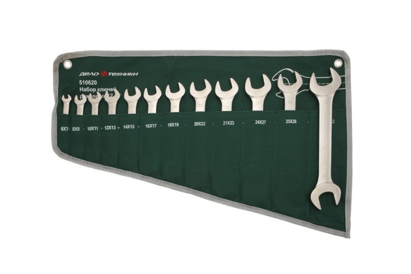 Набор ключей рожковых 12 шт. планшет тетрон.