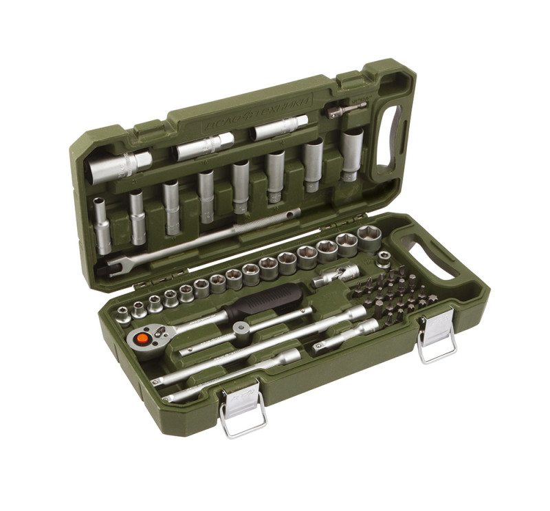 Набор головок и принадлежностей 3/8", 55 предм.