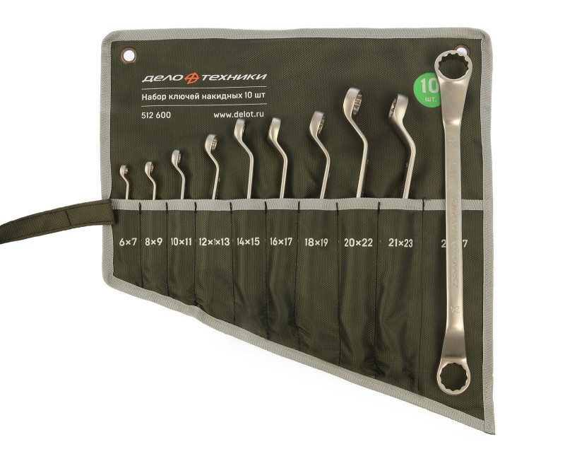 Набор ключей накидных 10 шт., планшет тетрон.