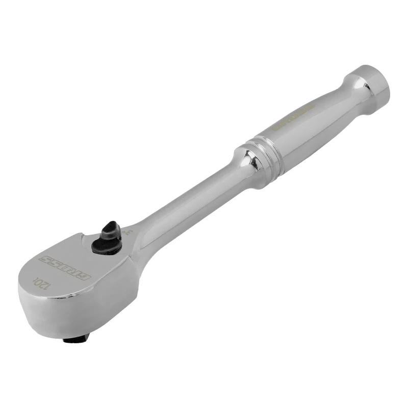 Ключ-трещотка 1/4", CrV, 120 зубьев, цельнометаллический, хром Gross