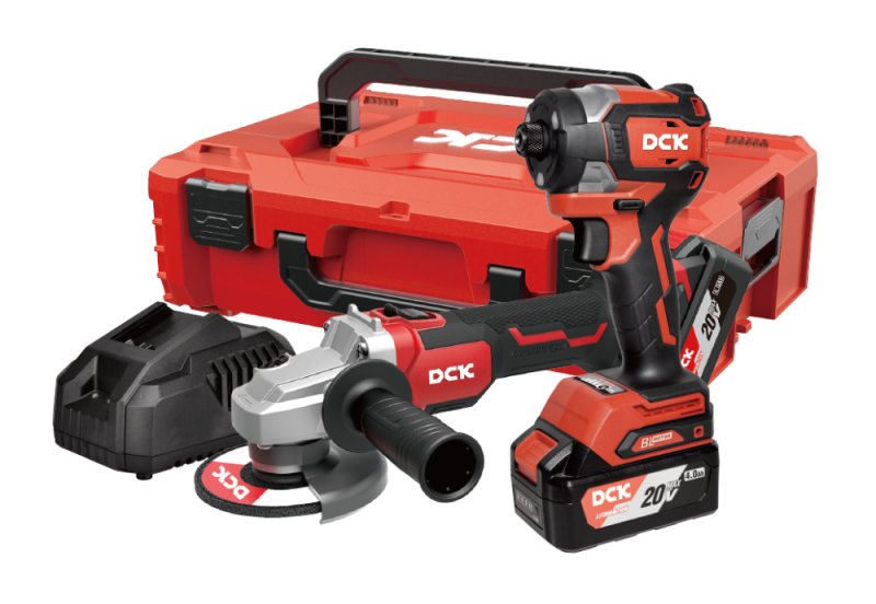 Набор аккумуляторного инструмента DCK KDKIT32 (KDSM03-125 + KDPL208, 18 В, 2*4.0 А/ч, З/У, K-Box)