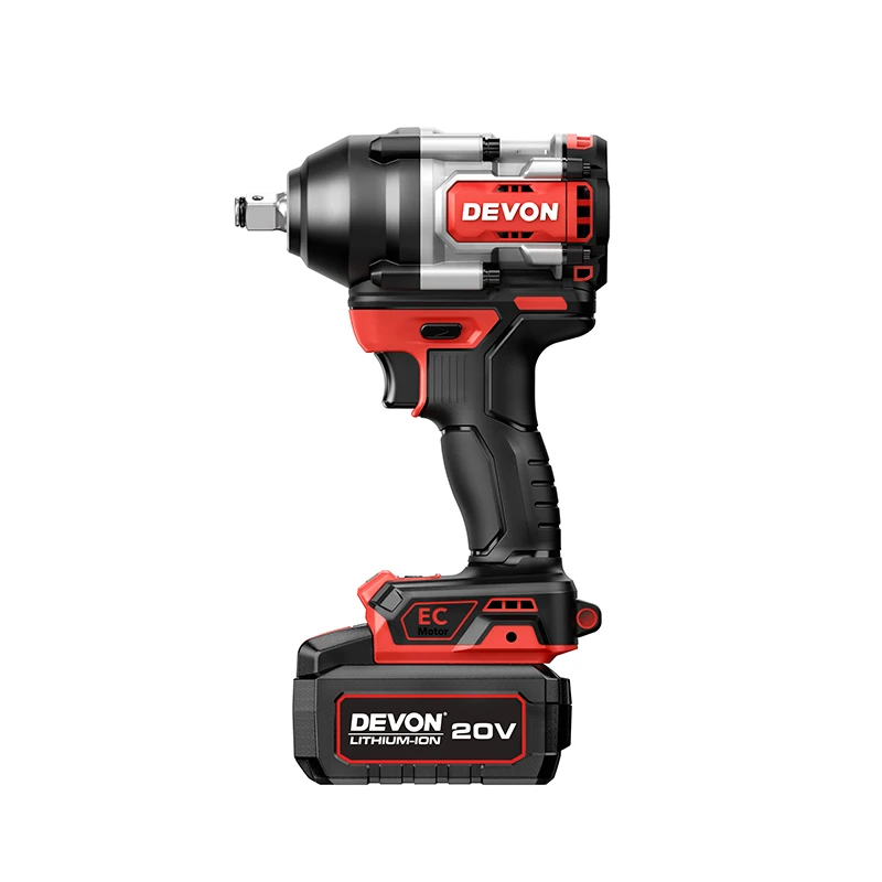 Аккумуляторный ударный гайковёрт /  5,0 Ач * 2 / 
зарядное устройство мощностью 190 Вт / мягкая сумка / цветная коробка/20В, Крутящий момент 850/1000 Нм. 1/2