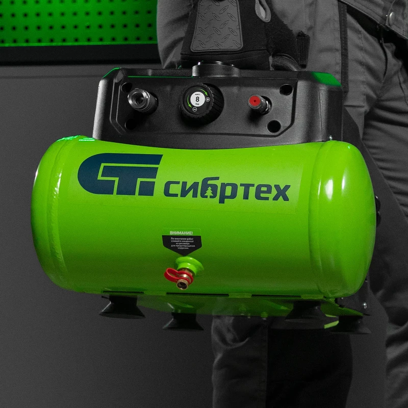 Компрессор воздушный безмаслянный BL 1100/6 1100Вт, ресивер 6 литров, 180 л/мин Сибртех