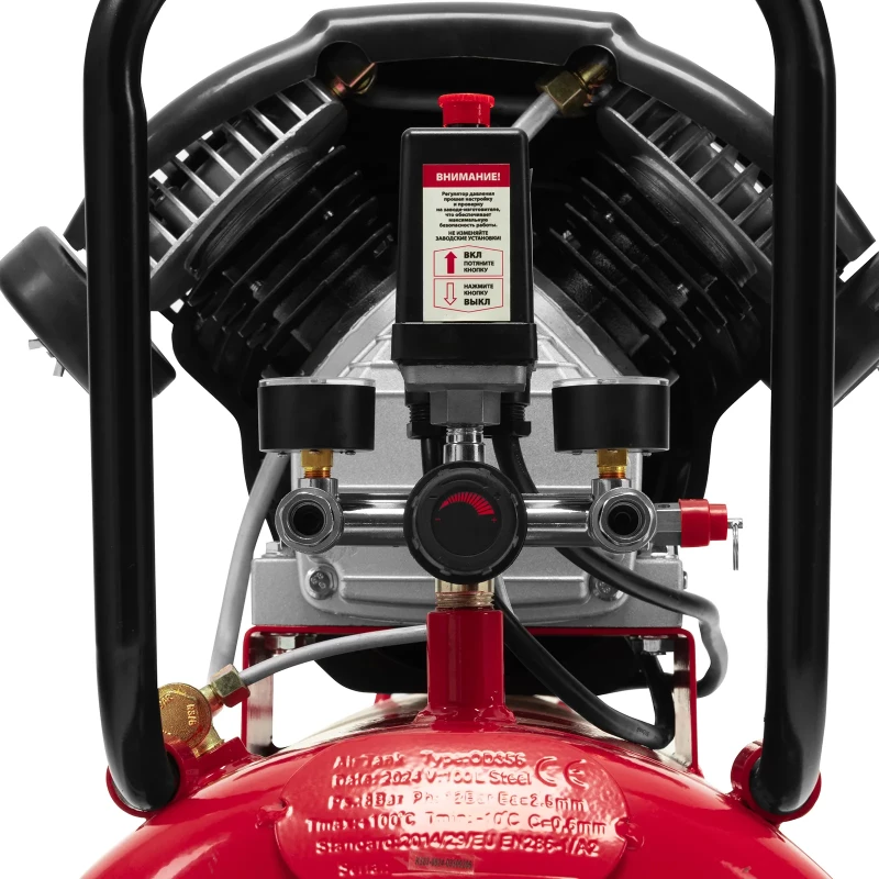 Компрессор воздушный КК-2200/100, 2,2 кВт, 350 л/мин, 100 л, прямой привод, масляный MTX