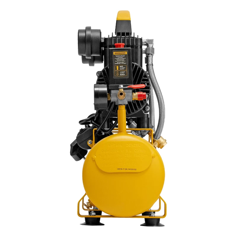 Компрессор безмасл. малошумный DLP-950/10, 950Вт,10 л, 2850 об/мин, 170 л/мин Denzel